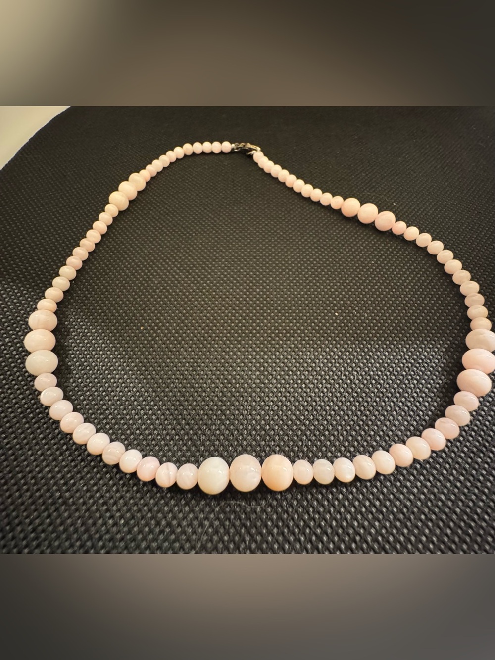 Pink opal necklace